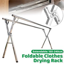 Foldable Double Pole Clothes Drying Rack Portable Laundry Garment Hanger Stand Clothes Drying Rack price