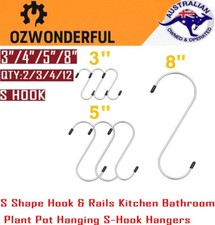 S Shape Hook & Rails Kitchen Bathroom Plant Pot Hanging S-Hook Hangers Bathroom Hooks price