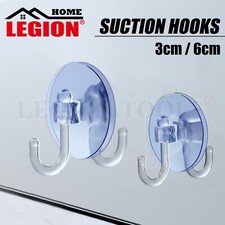 3cm/6cm Strong Suction Hooks Clear Bathroom Holder Hanger Suitable Glass Window Bathroom Hooks price