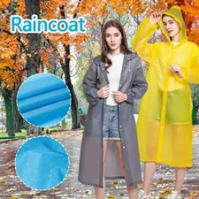 1pc Raincoat Reusable Poncho Women Man Hooded Waterproof Rain Adult Protection Raincoat & Poncho (Outdoor) price