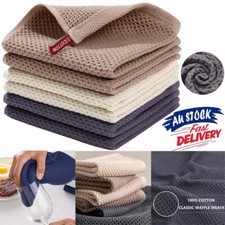 10PCS 100% Cotton Tea Towels Kitchen Cleaning Cloths Dishcloth Super Absorbent Kitchen Towel price