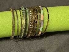 Lot of 10 Beautiful Vintage Gold  Toned  Bracelets Ethnic Bracelet price