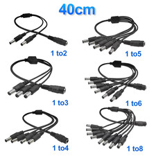 DC Power Splitter Cable Y Cable Cord 1 to 2/4/8  for CCTV Security Camera DC 12V Security Camera Cable price