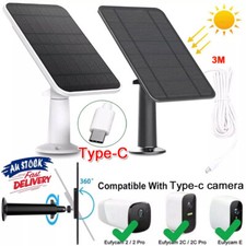 2PCS Solar Panel for Outdoor Security Camera CCTV Cam Battery Type-C 3M Cable AU Security Camera Cable price
