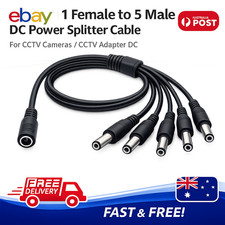 1 to 5 Way DC Power Splitter Cable Y Cable Cord for CCTV Security Camera DC 12V Security Camera Cable price