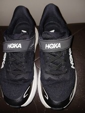 Hoka Clifton 10 Size 2 MD Kids Black White  Running Shoe Sneaker Only Worn Once! Unisex Kids Outdoor Shoes price
