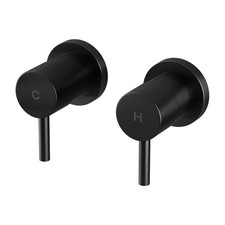 Cefito Bathroom Tap Shower Twin Tap Faucet Basin Sink Bath Swivel Black Taps price