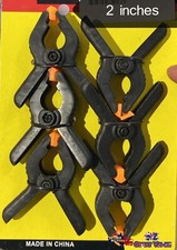 6x 2" Hard Plastic Spring Clamps DIY Tools Nylon Grip Clips Photography 975-13 Clamp price