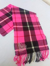 Vitorias Secret Pink  Check Wool Shawl Muffler wrap Excellent Condition Scarf price