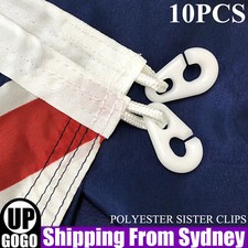 10Pcs Nylon Sister Clips For Boat/Yacht/Marine/Sailing/Flag/Pennant Staff STOC A Flags & Pennants price