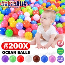 100x Ball Pit Balls Play Kids Plastic Baby Ocean Soft Toy Colourful Playpen Fun Playpen price