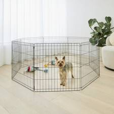 New Pet Dog Playpen Enclosure Cage 8 Panel Puppy Fence Play Pen Foldable Metal* Playpen price