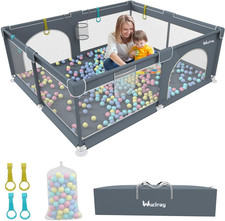 Baby Playpen 200 X 160 Cm, Extra Large Baby Play Pen with 50 Ocean Balls, 4X Pul Playpen price
