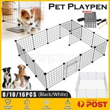 16 Panel Pet Dog Playpen Puppy Exercise Cage Enclosure Fence Cat Rabbit Play Pen Playpen price