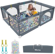 Baby Playpen 200 x 160 cm, Extra Large Baby Play Pen with 50 Ocean Balls, 4X Pul Playpen price