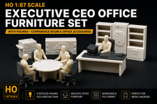 HO Scale Executive Office Meeting Room Set with Figures Corporate Office 1/87 Executive Furniture Set price