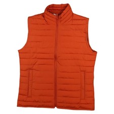 GAP Vest Mens MEDIUM Orange Puffer Quilted Gilet Full Zip Outdoor Windproof M Vest (Outdoor) price