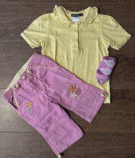 Gorgeous Pumpkin Patch & Papoose Set Size 2 3/4 Pants & T-shirt & Socks Exc Girls' Socks Set price