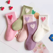 5Pairs/Set Children'S Girls Socks Spring Autumn Kids Socks for Girls Fashion Lov Girls' Socks Set price