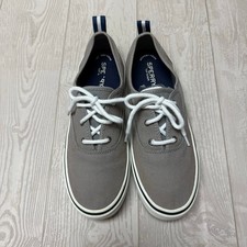 Sperry Top Sider Gray Gently Used Men’s  Canvas Shoes Size 9 Men's Boat Shoes price