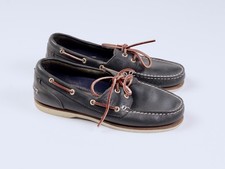 Men's TIMBERLAND Navy Blue Leather Boat Shoes Size 8 M 25,5 cm/10 in 41 EUR Men's Boat Shoes price