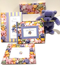 Baby Shower Gift Boy or Girl Teddy Journal Photo Frame & Album Boxed New Seasons Baby Photo Frame-Album price