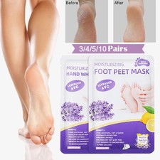 3-10Pairs Exfoliating Foot Peel Mask Feet Smooth Sock Hard Dead Skin Remove Soft Foot Towel price