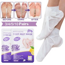 3-10Pairs Soft Exfoliating Foot Peel Mask Feet Hard Dead Skin Remove Smooth Sock Foot Towel price