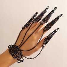 Finger Ring Bracelet Hand Chain Punk Y2K Steampunk Women Jewelry AU Shahmeran Bracelet price