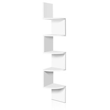 Artiss Wall Shelf Corner Floating Display Shelves Bookshelf White Rack 5 Tier Office Shelving price