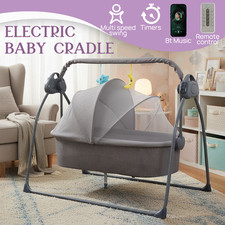 PORIYA Electric Baby Cots Baby Bassinet Swing Bed Bedside Sleeper Baby Crib Cots Baby Cot price