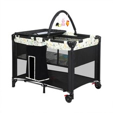 Bopeep Baby Cot Bed Crib Portable Bassinet Safety Rails Fence Foldable Travel Baby Cot price