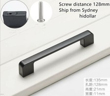 BLACK KITCHEN WARDROBE BATHROM ALLOY DRAWER HANDLE DOOR GRIP PULL HANDLE 128mm Handle price