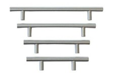 SATIN STAINLESS STEEL PULL HANDLES - T RAIL BAR - KITCHEN CABINET DRAWERCUPBOARD Handle price