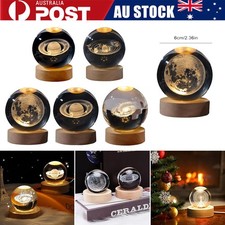 3D Crystal Ball Moon Planet Globe Table Lamp USB LED Night Light Home Decor Gift Baby Room Table Lamp price