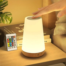 LED Touch Bedside Table Lamp RGB Color Changing Night Light Remote Dimmable USB Baby Room Table Lamp price