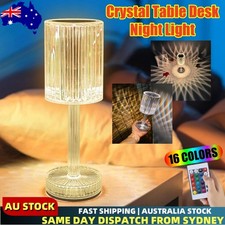 Crystal Night Light 16 Color RGB Diamond Rose Table Lamp Recharge Touch Remote Baby Room Table Lamp price