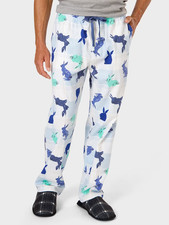 MENS size L Flannel Rabbits sleep pyjamas  pants pockets Mantaray large NEW Men's Pyjamas price