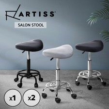Artiss Saddle Salon Stool Swivel Barber Hair Dress Chair Hydraulic Lift Leather Bar Stool price