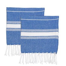 Turkish Cotton Hand Towel Gym Travel Kitchen Hammam Peshtemal Fouta Navy x2 Peshtemal Towel price