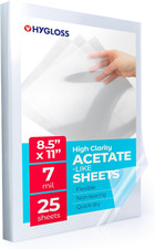 8.5" X 11" Acetate Paper - 7 Mil Clear Acetate Sheets for Crafts Projects, Class Photo Papers & Acetates price