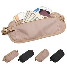 Travel Waist Packs Pouch for Passport Money Belt Bag Hidden Security Wallet Men Unisex Belt Bag price