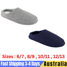 Scuff Slippers For Men's Grey and Navy Size Au ✅ 6/7,8/9,10/11,12/13 Round toe* Slippers price