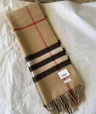 Authentic BNWD BURBERRY Giant Check 100% Cashmere Mens/Womens Scarf Camel Men's Scarf price