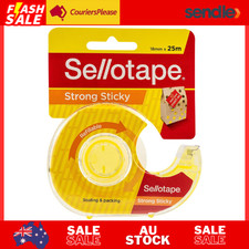 Sellotape Strong Sticky Transparent Tape with Dispenser Crystal Clear 18mm x 25m Tape Dispenser price