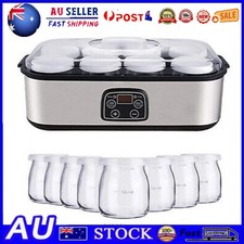 Probiotic Yoghurt Maker Machine with 8 Glass 1.1L Jars Natto Rice Wine Auto AU Yogurt Makers price