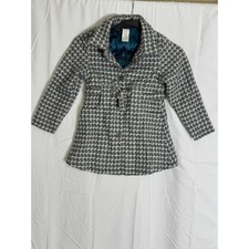 Gymboree Girls Grey Teal Tweed Wool Blend Pea Coat Jacket Size 6 240050890 Girls' Coat price