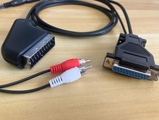 COMMODORE AMIGA 500 600 1200 4000 NEW RGB 2 METRE SCART TV CABLE WITH L/R AUDIO Scart Cable price