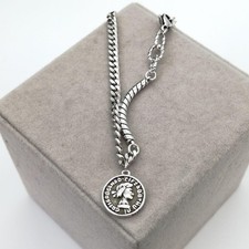 Coin Curb Chain Dollar Silver 925 Bracelet S925 Silver Bracelet price