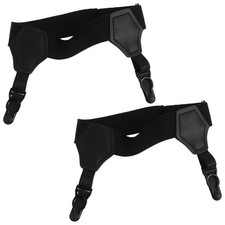 2 Pcs Sock Suspenders Clip on Stocking Garters Dress Shirt for Men Knee-High Socks / Garter Stockings price